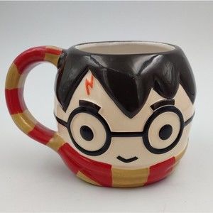 Harry Potter 3D Character Dimensional Face 20oz Large Coffee Tea Mug Cup Glass